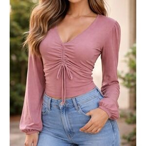 Tops‎ Pink Women Large Blouse Planet Gold